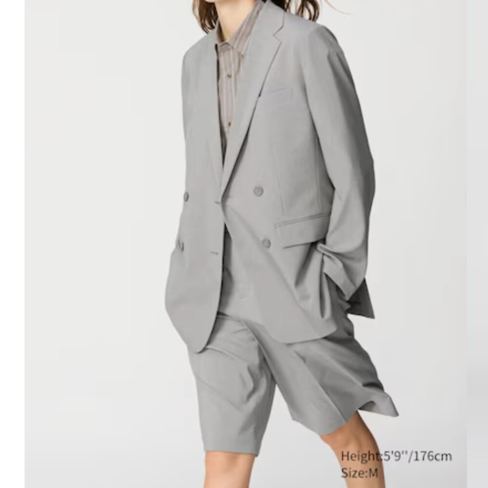BNWT AirSense Short Suit from Uniqlo in light grey